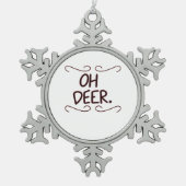 Alastor Oh Deer Creative Art Design  Tin Sneeuwvlok Ornament (Voorkant)