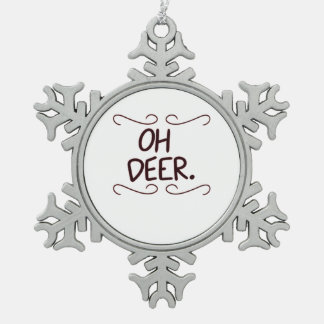 Alastor Oh Deer Creative Art Design  Tin Sneeuwvlok Ornament