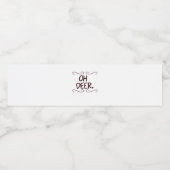 Alastor Oh Deer Creative Art Design  Waterfles Etiket (Enkel label)