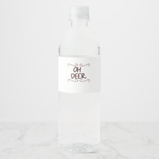 Alastor Oh Deer Creative Art Design Waterfles Etiket