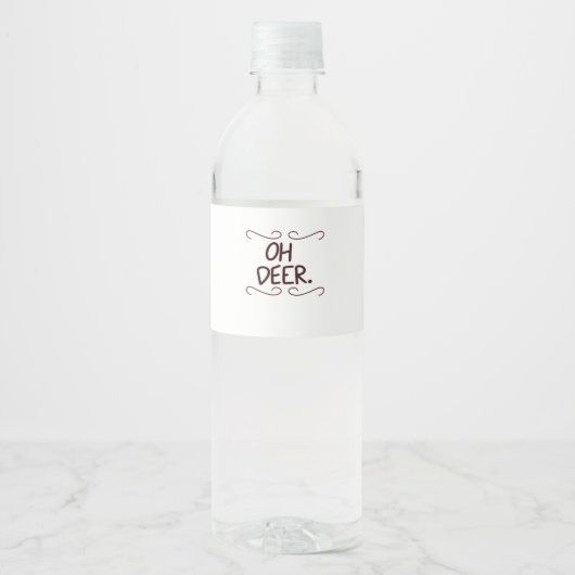 Alastor Oh Deer Creative Art Design  Waterfles Etiket (Voorkant)