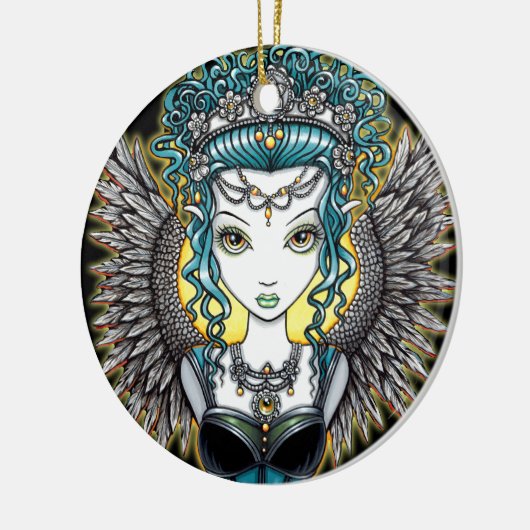 "Alaura" Gothic Angel Ornament (Links)