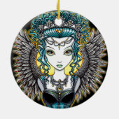 "Alaura" Gothic Angel Ornament (Achterkant)