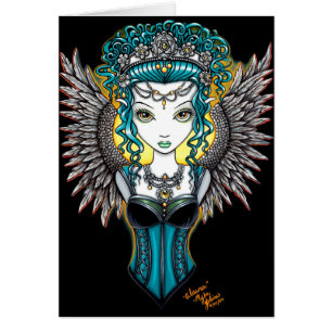 "Alaura" Gothic Guardian Angel Card