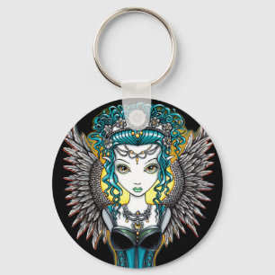 "Alaura" Gothic Guardian Angel Sleutelhanger