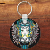 "Alaura" Gothic Guardian Angel Sleutelhanger (Voorkant)