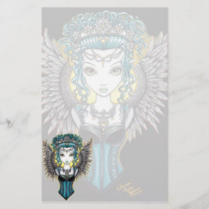 "Alaura" Gothic Guardian Angel Stationery Briefpapier