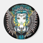 "Alaura" Gotische Guardian Engel Magneet (Voorkant)