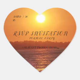 ALAVANT Proz #PACIFIC OCEAN_SUNSET_Invitations Hart Sticker