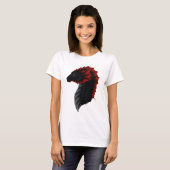 Alavon Dragon Profiel van de vrouw T-shirt (Voorkant volledig)