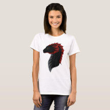 Alavon Dragon Profiel van de vrouw T-shirt