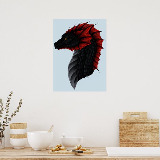 Alavon Dragon Profile Poster (Keuken)