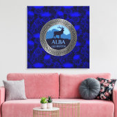 Alba Gu Brath Knoop op Distel Canvas Print (Insitu (Woonkamer))