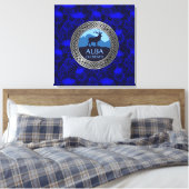 Alba Gu Brath Knoop op Distel Canvas Print (Insitu (Slaapkamer))