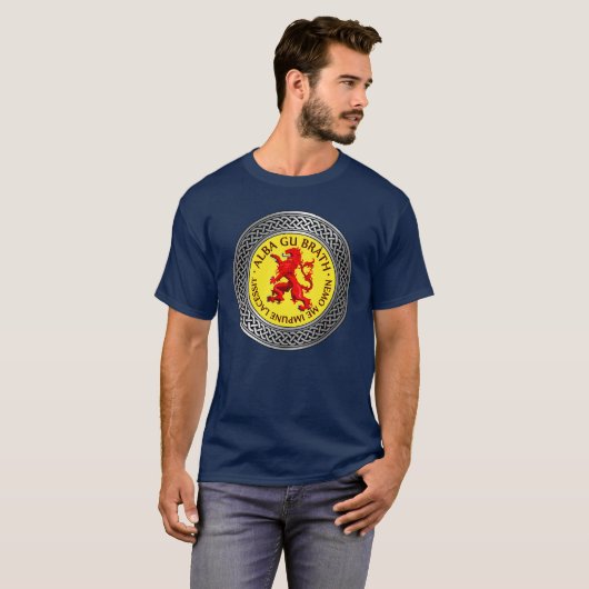 Alba Gu Brath Lion Rampant Knot T-shirt (Voorkant volledig)