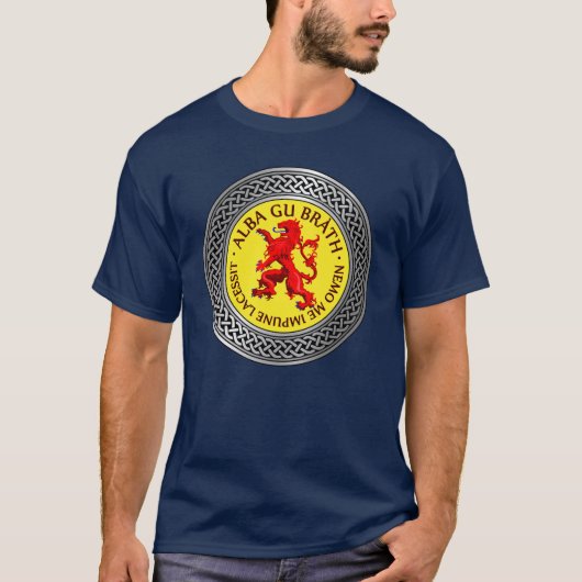 Alba Gu Brath Lion Rampant Knot T-shirt (Voorkant)