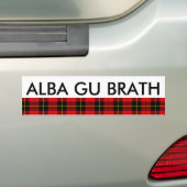 Alba Gu Brath Scotland Forever Wallace Tartan Bumpersticker (Op auto)