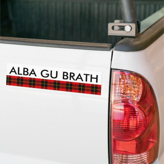 Alba Gu Brath Scotland Forever Wallace Tartan Bumpersticker (Op Truck)