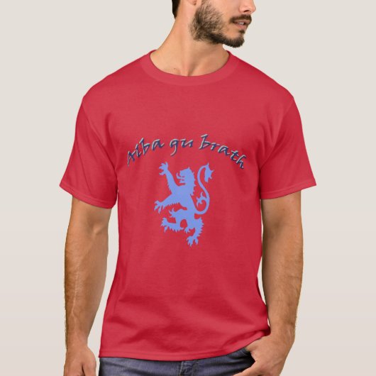 Alba gu brath Scottish Independence Lion Rampant T-shirt (Voorkant)