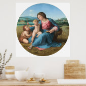 Alba Madonna Raphael Renaissance White Achtergrond Poster (Keuken)