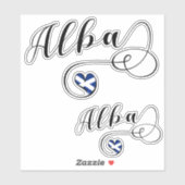 Alba, Schotland vlag in Heart, Gaelic Sticker (Vel)