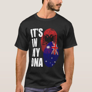 Albaans en Australisch Mix DNA Vlag Erfgoed T-shirt