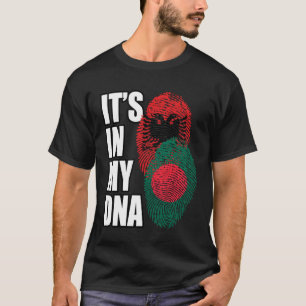 Albaans en Bangladeshi Mix DNA Vlag Erfgoed T-shirt