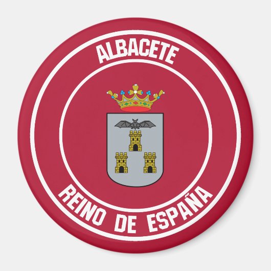 Albacete Round Emblem Magneet (Voorkant)