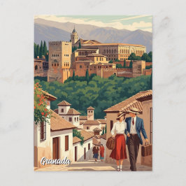 Albaicin Granada Spanje Reizen Briefkaart