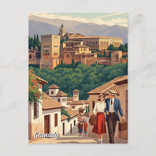 Albaicin Granada Spanje Reizen Briefkaart (Voorkant)