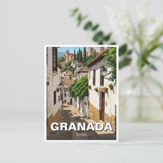 Albaicin Granada Spanje Reizen Briefkaart (Staand voorkant)