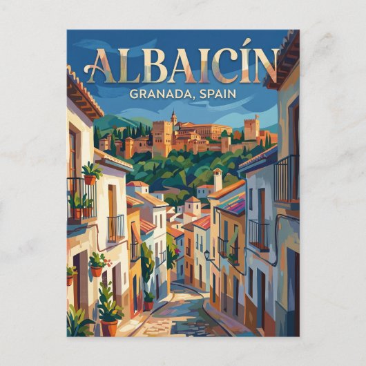 Albaicín Spanje Briefkaart (Voorkant)