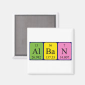 Alban periodieke table name magnet (Voorkant / Achterkant)