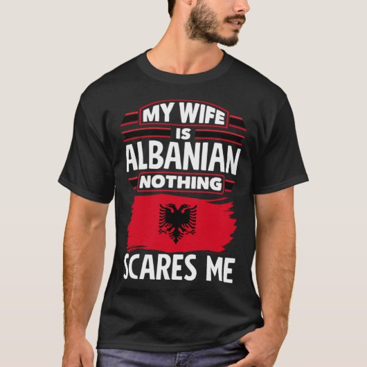Albanees Albanees Vlag Albanees Vrouw T-shirt (Voorkant)