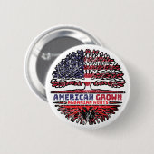 Albanees Albanië Verenigde Staten Ronde Button 5,7 Cm (Voorkant /achterkant)