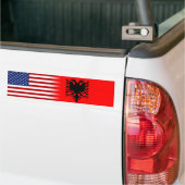 Albanees-Amerikaans Albanië Vlag VS Vlag Bumpersticker (Op Truck)