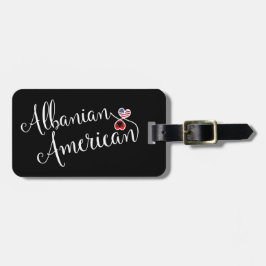 Albanees-Amerikaans Bagagelabel van het hart