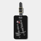 Albanees-Amerikaans Bagagelabel van het hart (Voorkant verticaal)