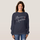 Albanees Amerikaans Entwinted Hearts Sweatshirt (Voorkant volledig)
