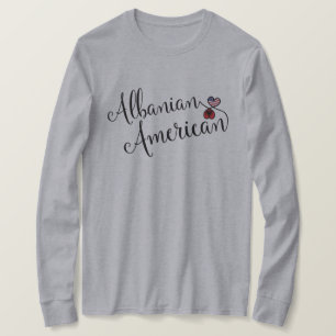 Albanees Amerikaans Entwinted Hearts T-shirt