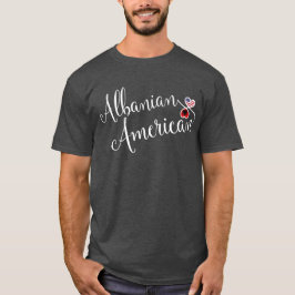 Albanees Amerikaans Entwinted Hearts T-shirt