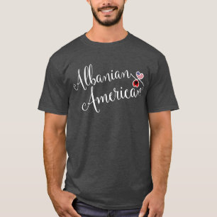 Albanees Amerikaans Entwinted Hearts T-shirt