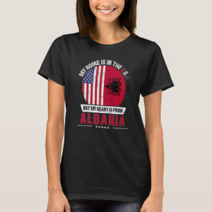Albanees - amerikaans patriothart komt uit Albanië T-shirt