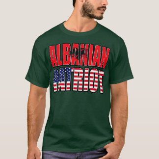 Albanees-Amerikaanse patriot Pride Heritage Flag G T-shirt