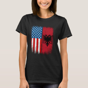 Albanees-Amerikaanse vlag Albanië Flamuri Shqiptar T-shirt