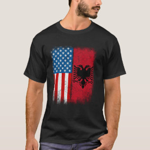 Albanees-Amerikaanse vlag Albanië Flamuri Shqiptar T-shirt
