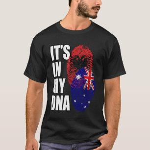 Albanees en Australisch mix DNA vlag erfgoed T-shirt