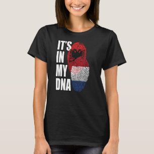 Albanees en Nederlands Mix DNA-vlagwerelderfgoed T-shirt