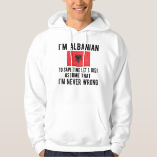 Albanees erfgoed beslaat Albanese vlag Hoodie