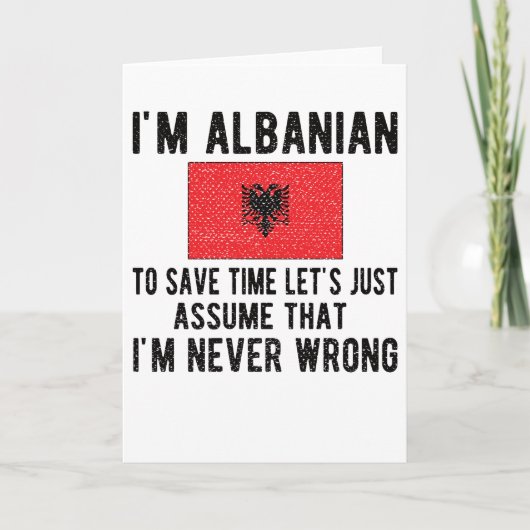 Albanees erfgoed beslaat Albanese vlag Kaart (Voorkant)